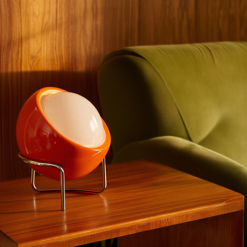 Bordslampa G9 – Orange i resin och glas – 40 cm – Inomhus