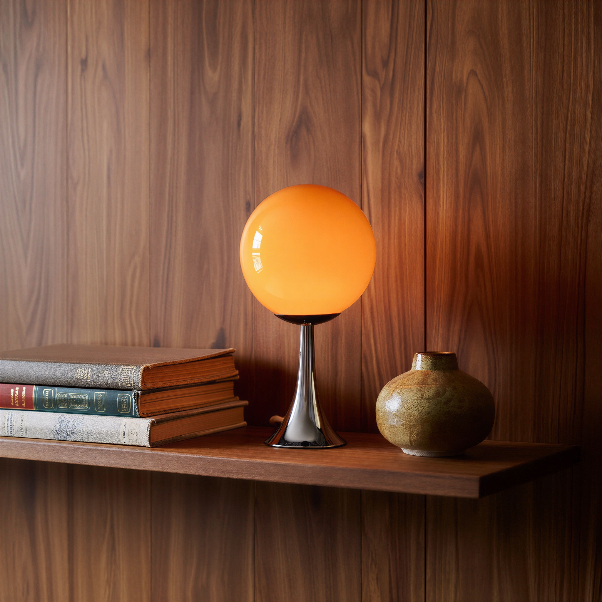 Bordslampa i glas – Dimbar LED globlampa – 3 ljuslägen – 26 cm – Sänglampa inomhus