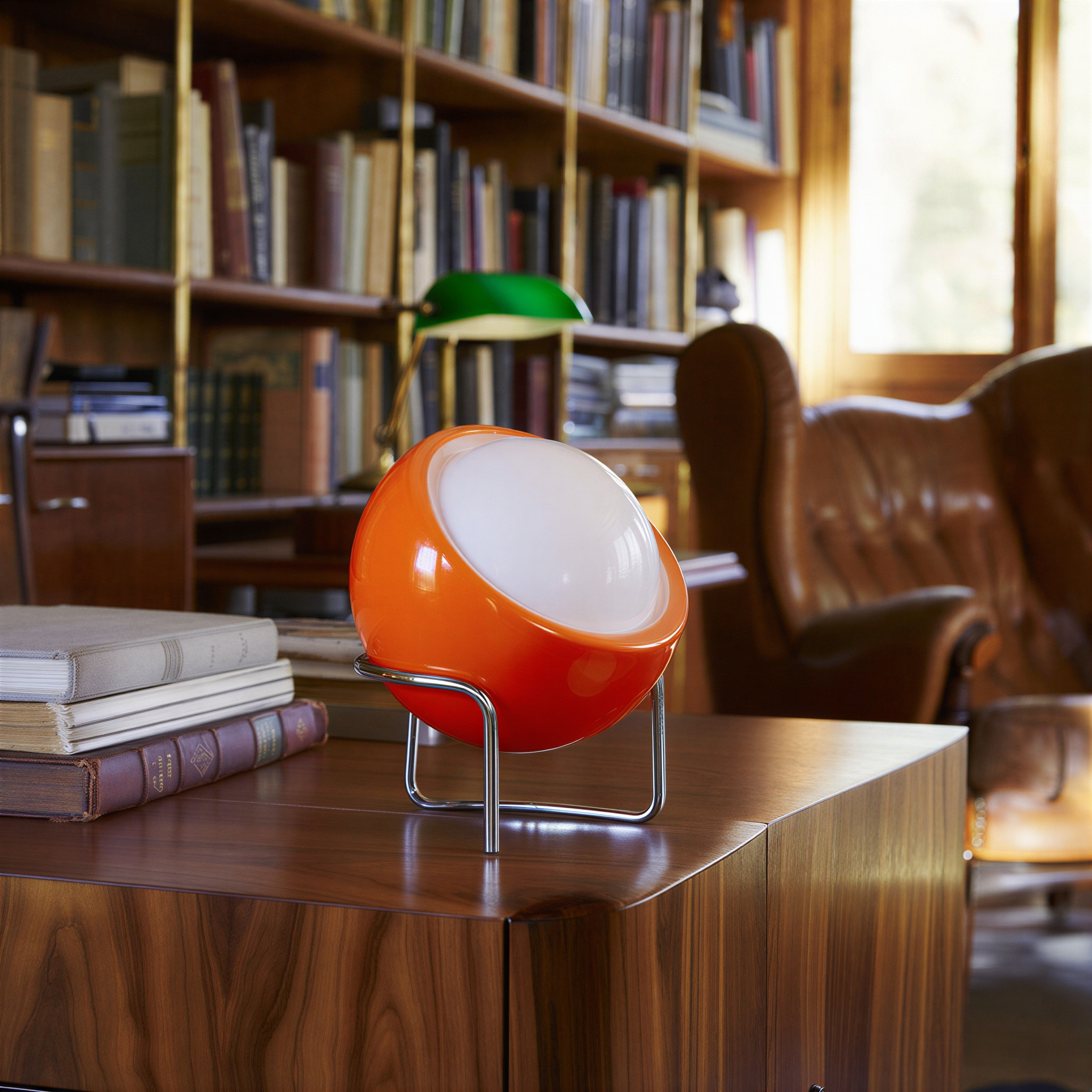 Bordslampa G9 – Orange i resin och glas – 40 cm – Inomhus