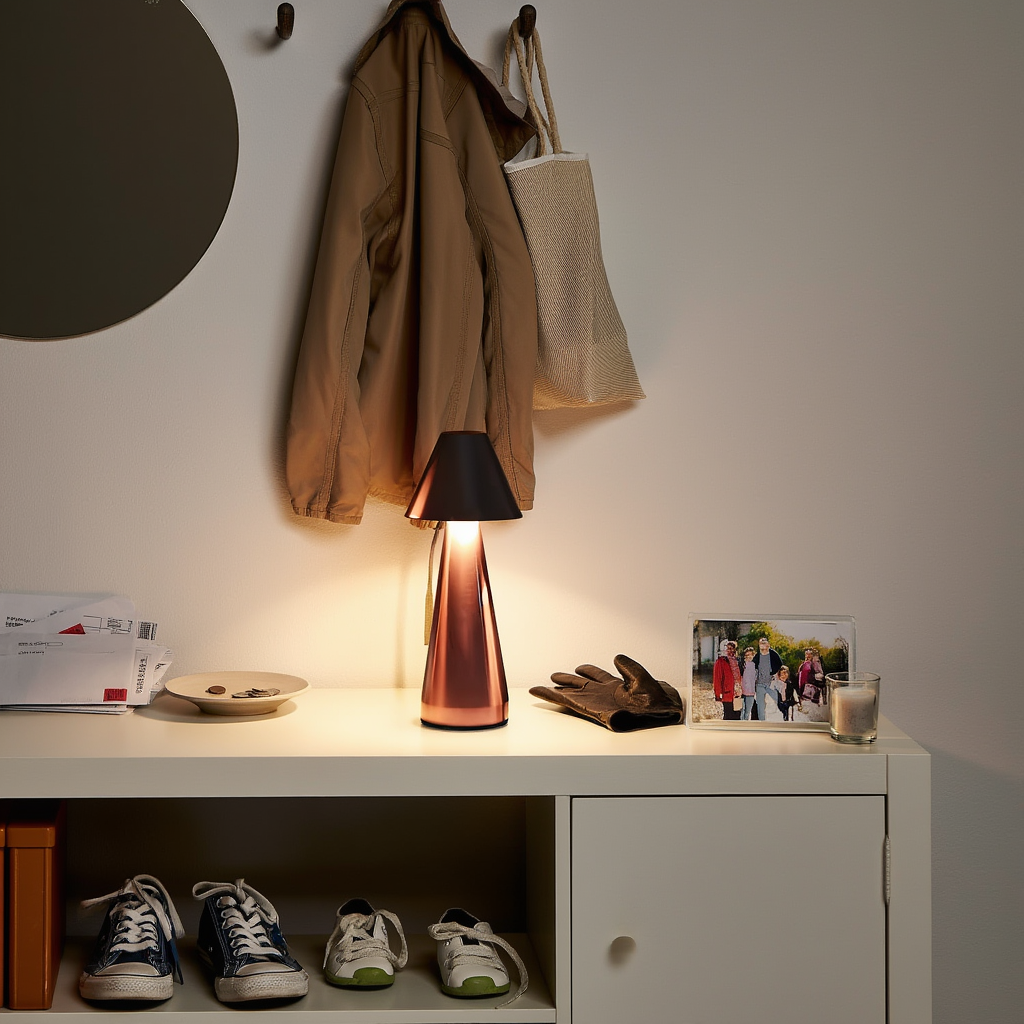 Trådløs LED-bordlampe i metal | Dæmpbar med touch