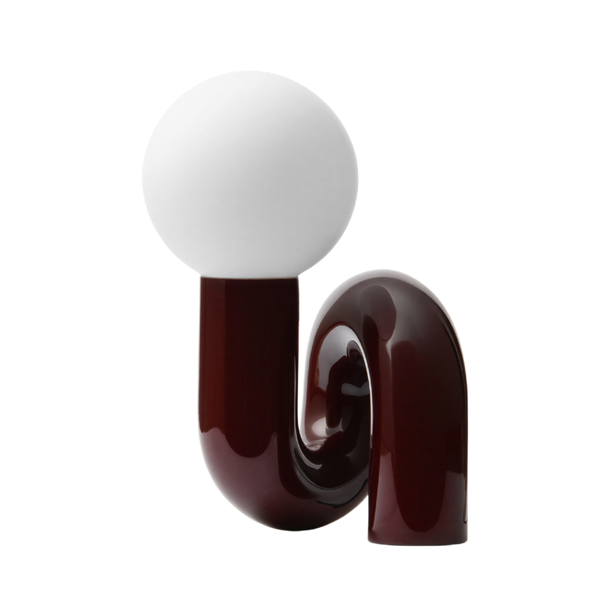 Bordslampa G9 – Bourgogne i resin och frostat glas – 32 cm – Inomhus