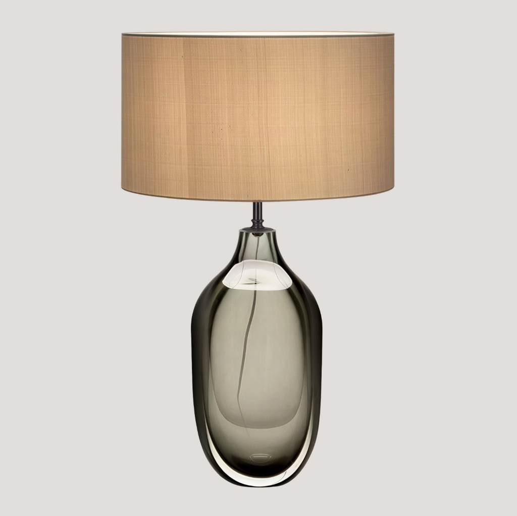 Bordlampe i marmor og metal