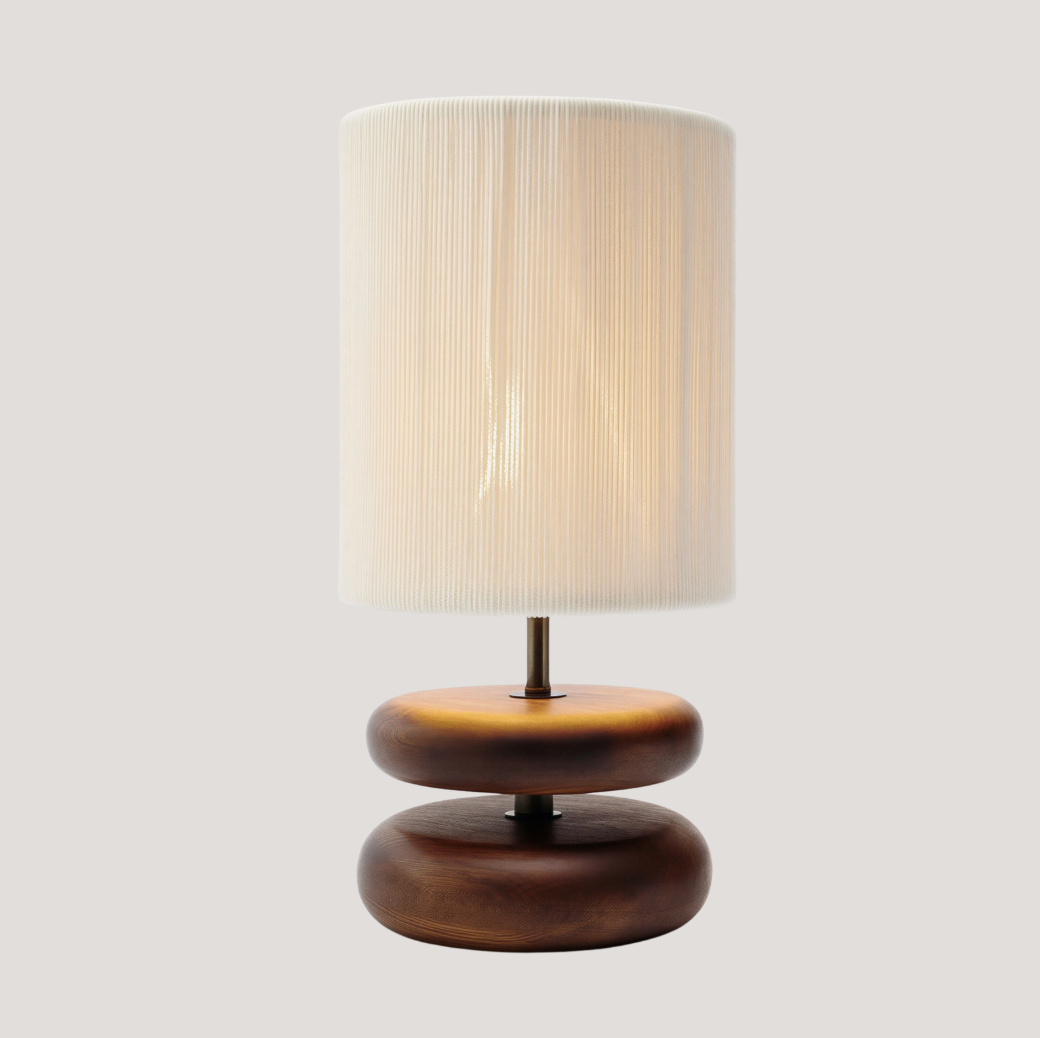 Bordlampe i valnøddetræ