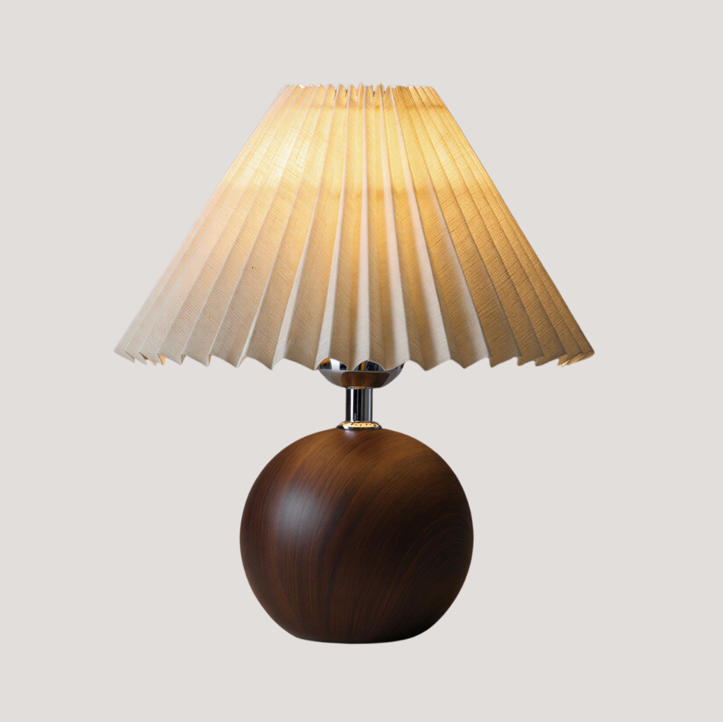 Bordslampa | Bordslampa i keramik och tyg, E26, dimbar, 3500K, 85–265V