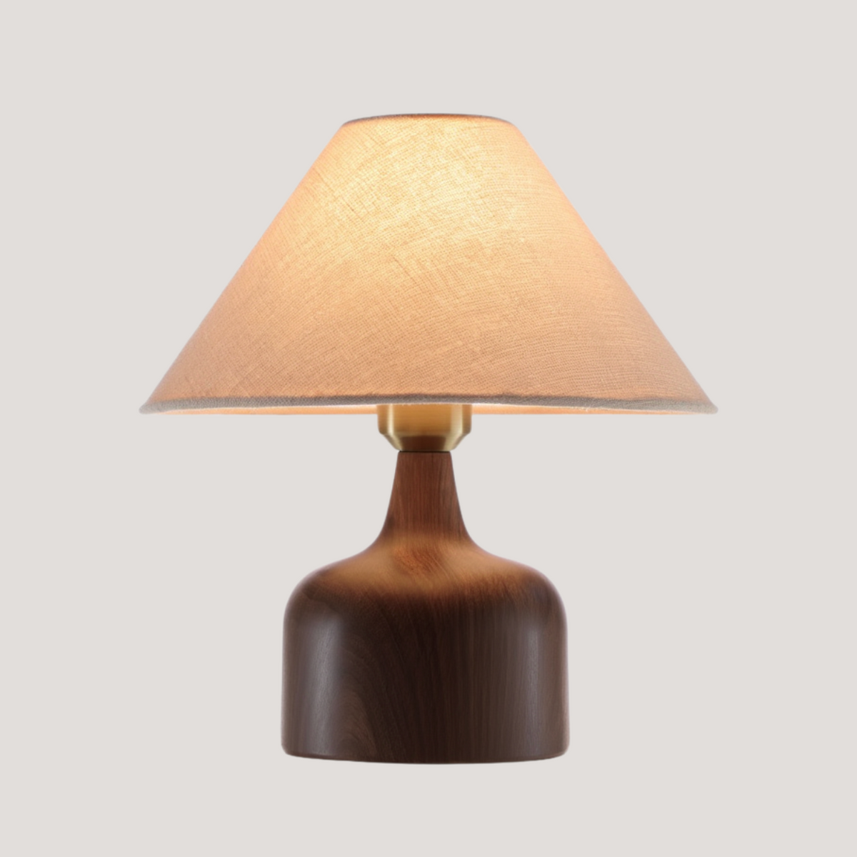 Bordlampe i jern og stof | E27 med varmt lys