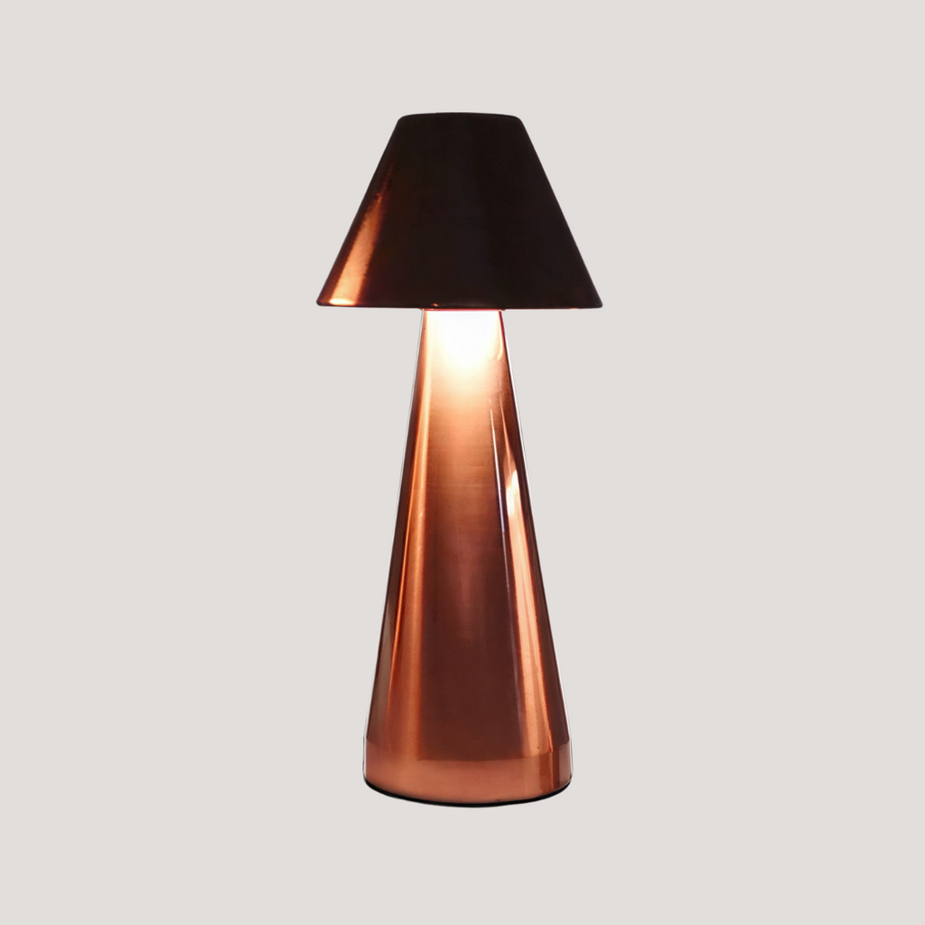 Trådløs LED-bordlampe i metal | Dæmpbar med touch