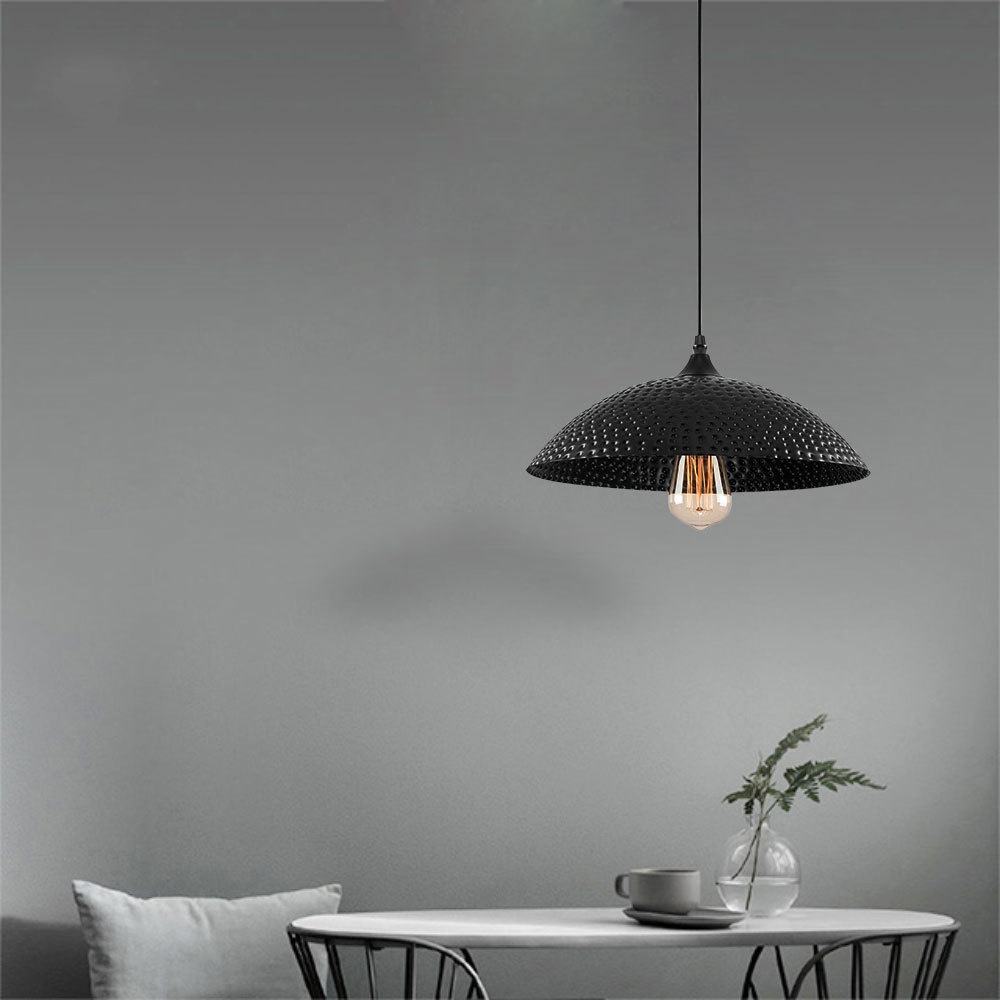 Loftlampe i metal | Dæmpbar E27 pendellampe med varmt lys
