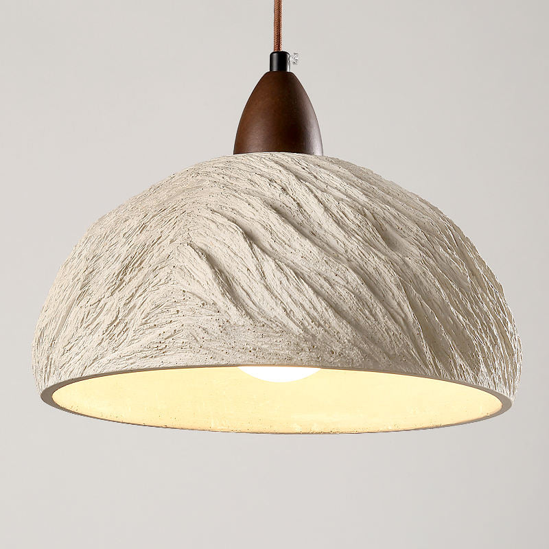 Loftlampe i mikrocement | Rund E27 pendellampe