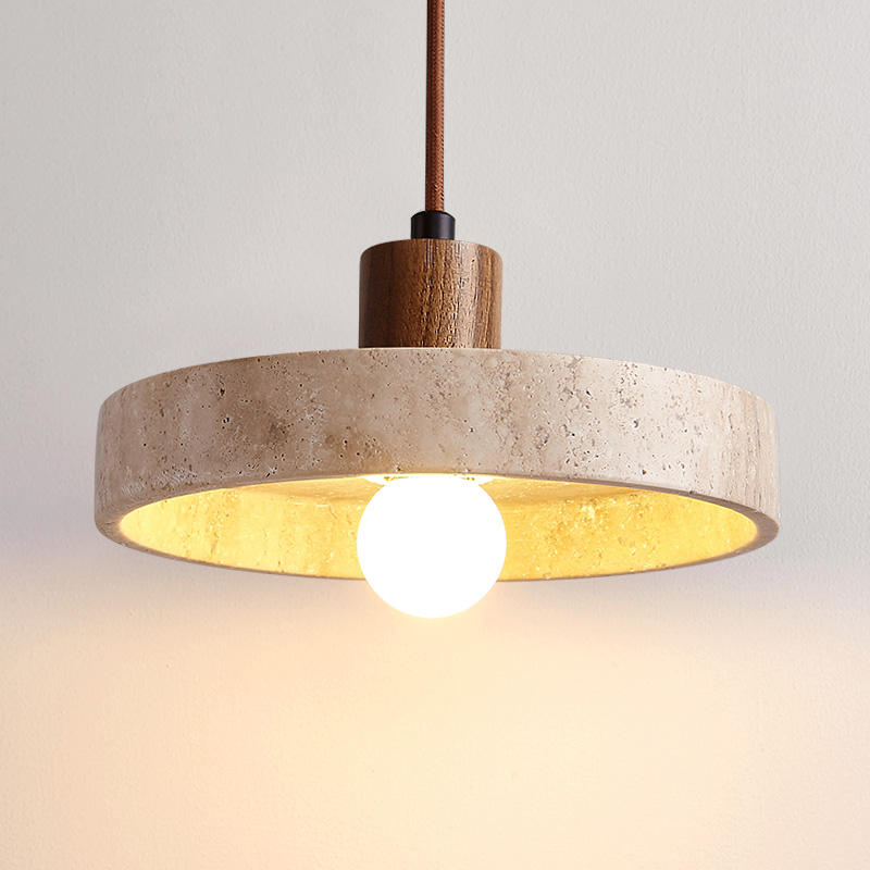 Loftlampe i sten | Rund E27 loftlampe