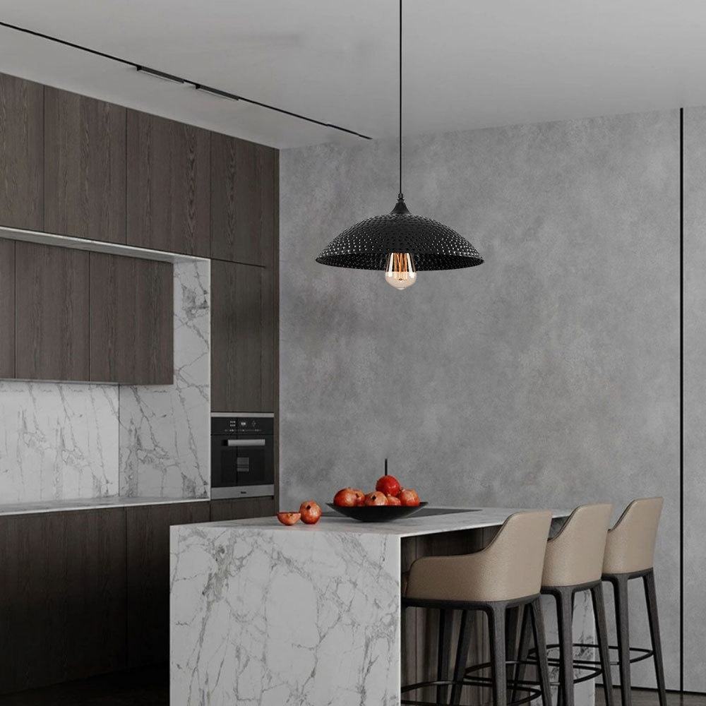 Loftlampe i metal | Dæmpbar E27 pendellampe med varmt lys