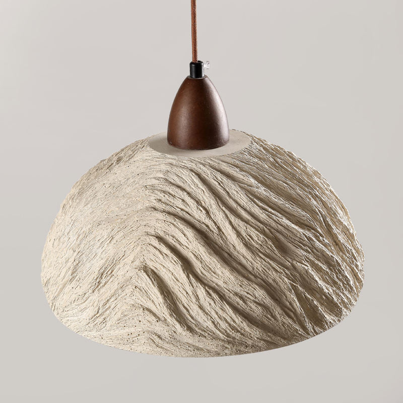 Loftlampe i mikrocement | Rund E27 pendellampe