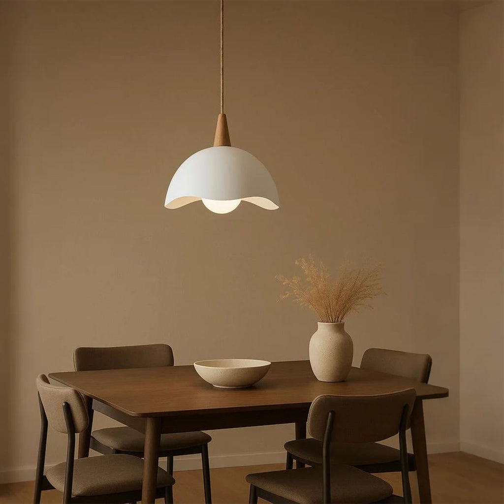 Loftlampe i aluminium og metal | E27 pendellampe med fjernbetjening