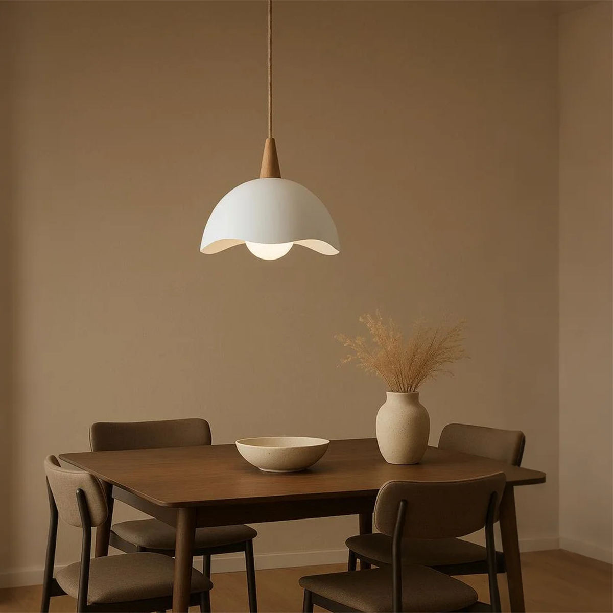 Loftlampe i aluminium og metal | E27 pendellampe med fjernbetjening