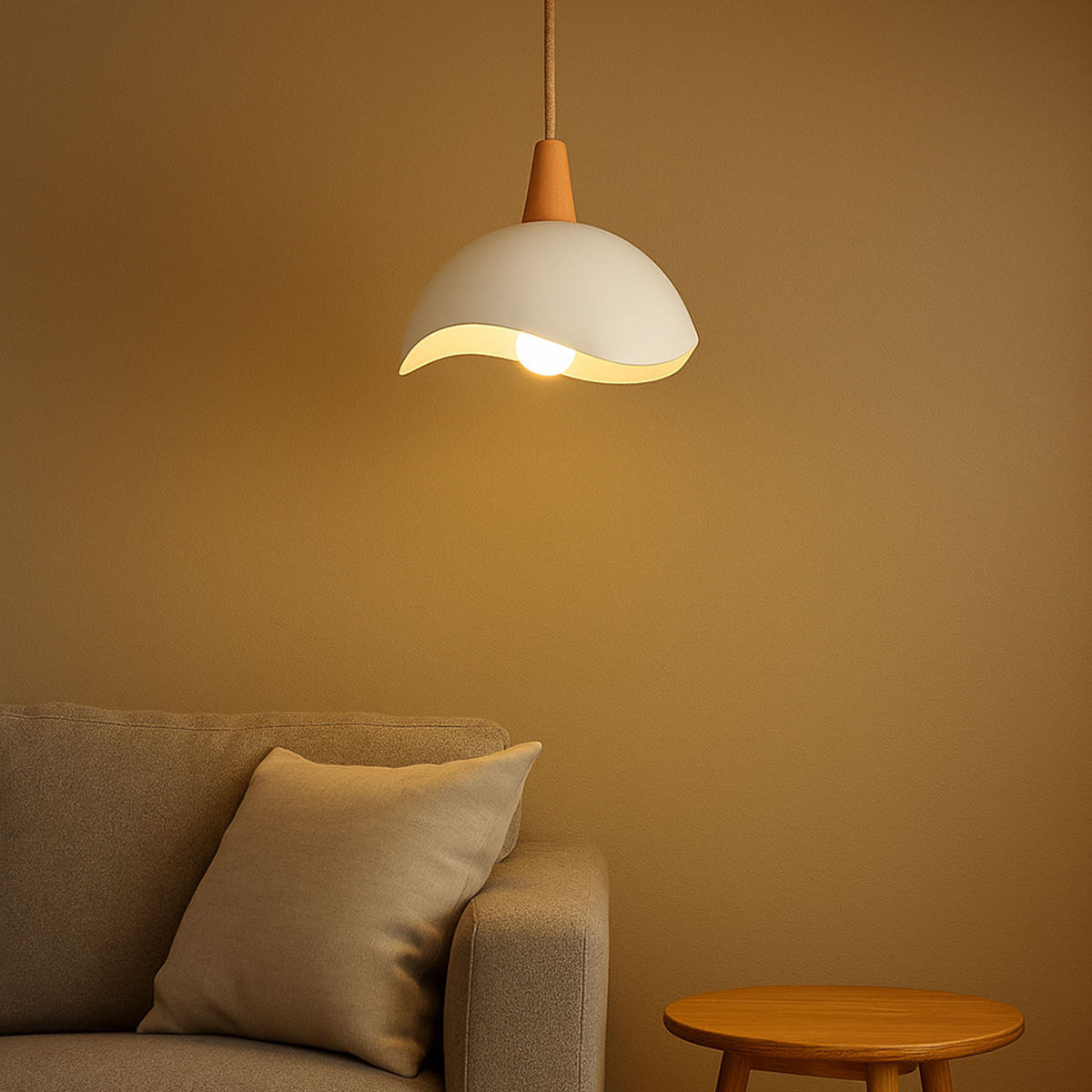 Loftlampe i aluminium og metal | E27 pendellampe med fjernbetjening