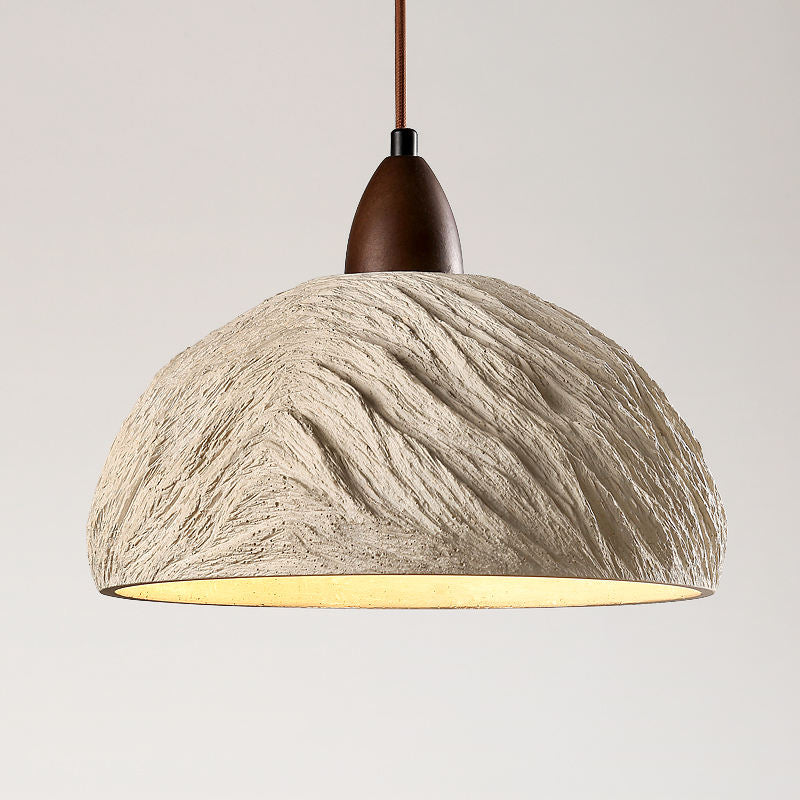 Loftlampe i mikrocement | Rund E27 pendellampe
