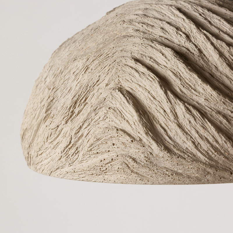 Loftlampe i mikrocement | Rund E27 pendellampe