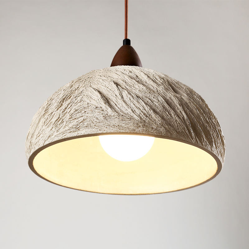 Loftlampe i mikrocement | Rund E27 pendellampe