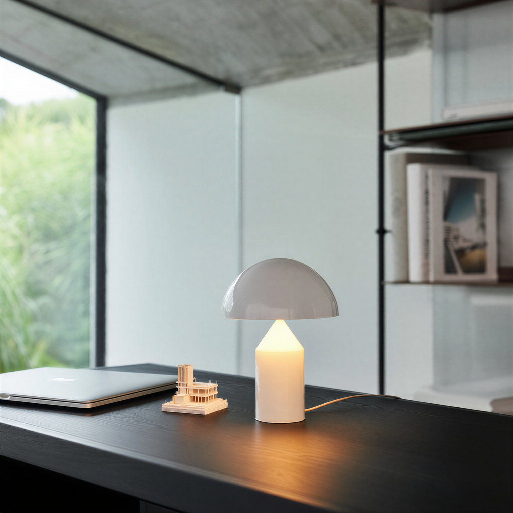 Bordlampe i metal med moderne design