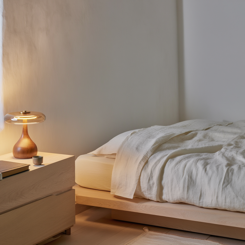Vintage LED-bordlampe i messing, glas og træ | USB