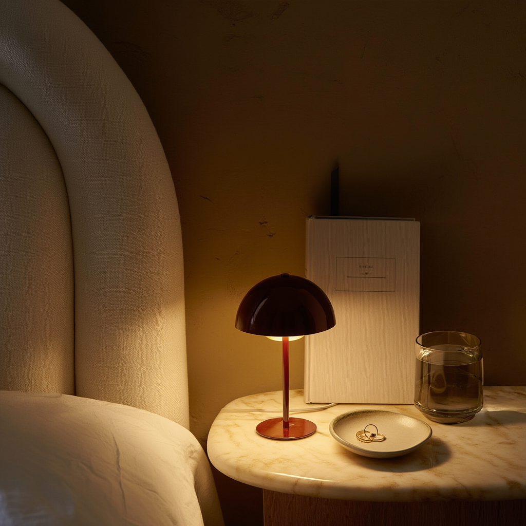 Trådløs LED-bordlampe i jern | Dæmpbar med touch og USB-C