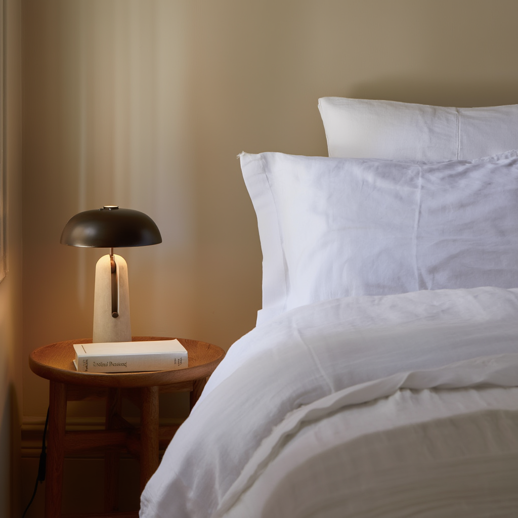 Sort bordlampe i metal | Industrielt design