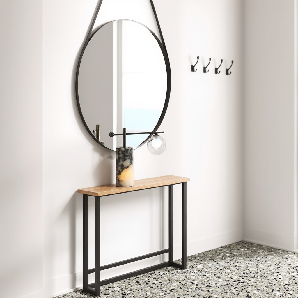 Bordslampa | Metall och sten