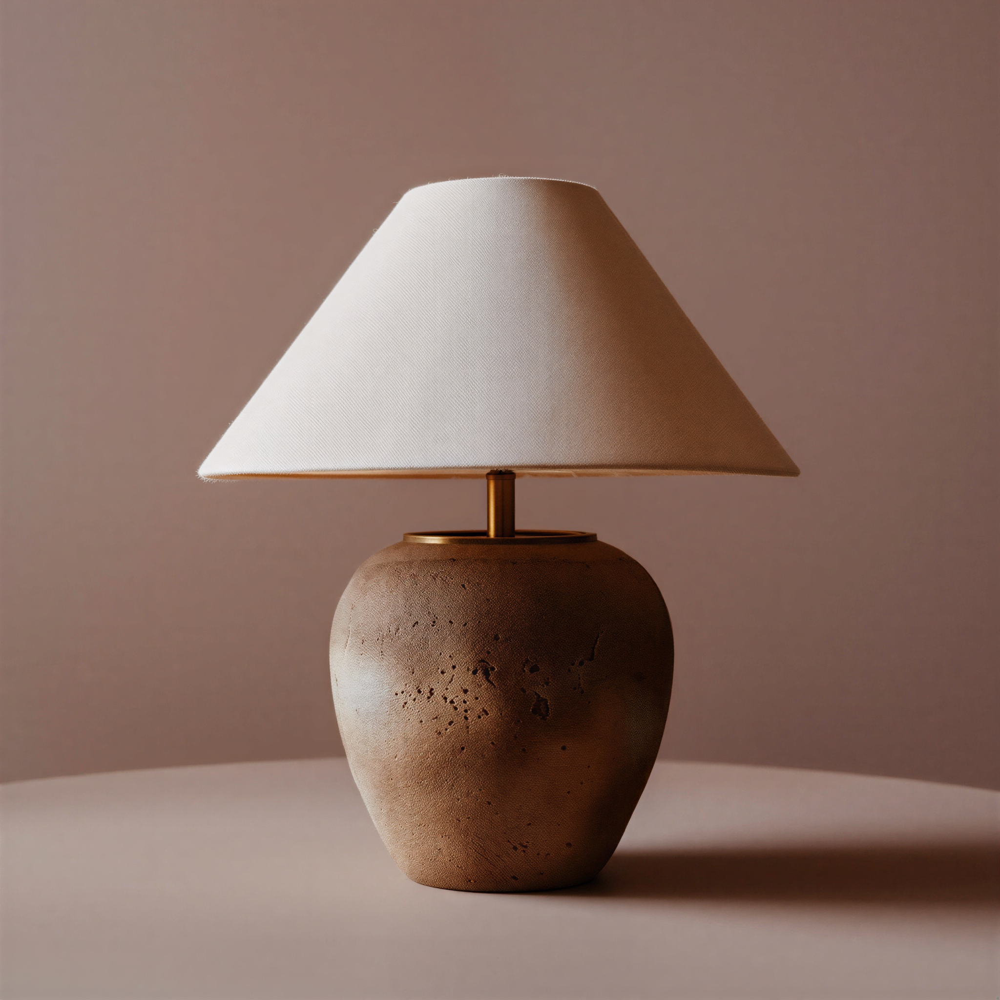 Bordslampa | Keramik och tyg i retrostil