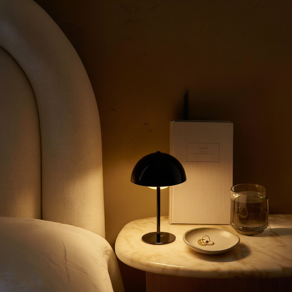 Trådløs LED-bordlampe i jern | Dæmpbar med touch og USB-C