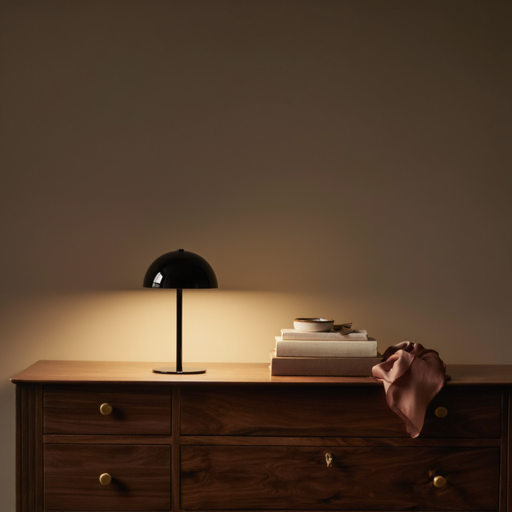 Trådløs LED-bordlampe i jern | Dæmpbar med touch og USB-C