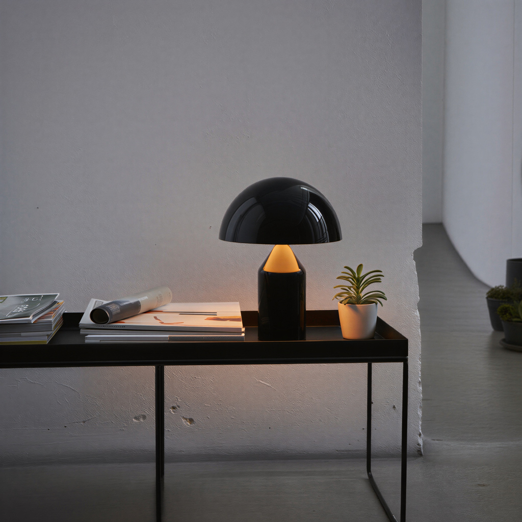 Bordlampe i metal med moderne design