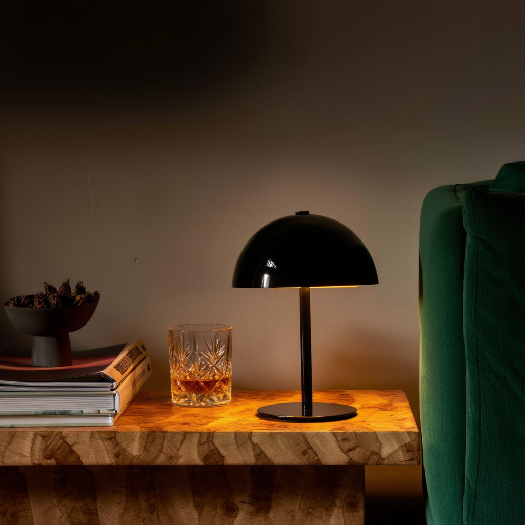 Trådløs LED-bordlampe i jern | Dæmpbar med touch og USB-C