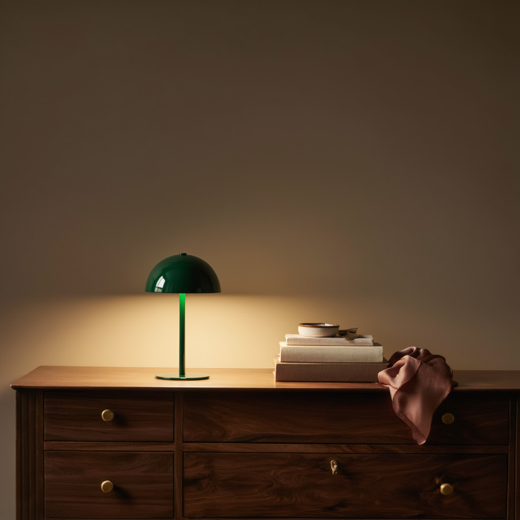Trådløs LED-bordlampe i jern | Dæmpbar med touch og USB-C