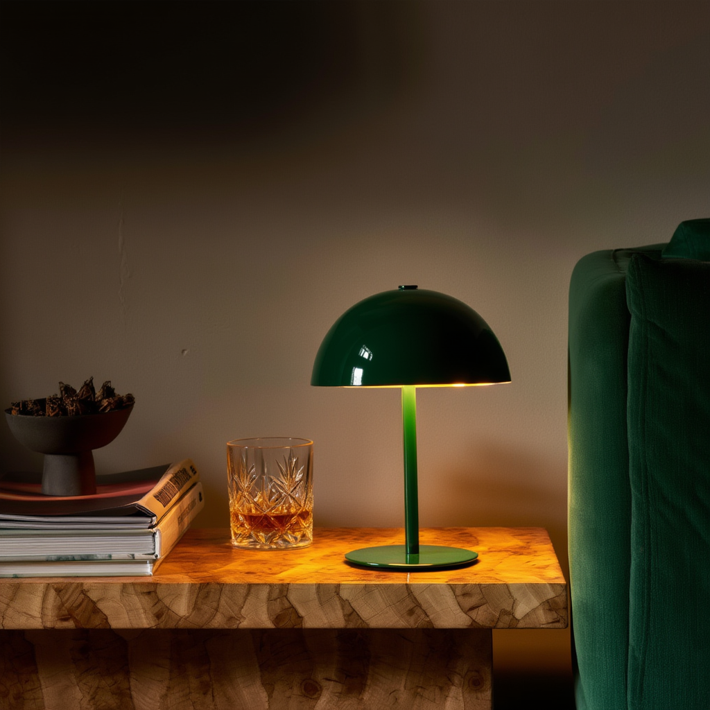 Trådløs LED-bordlampe i jern | Dæmpbar med touch og USB-C