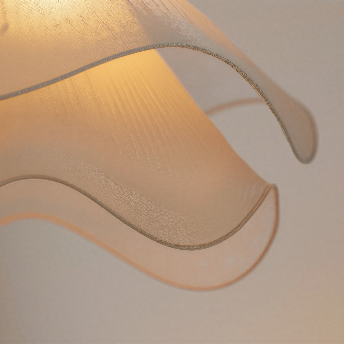 Loftlampe i metal og stof | Cylindrisk E27 pendellampe