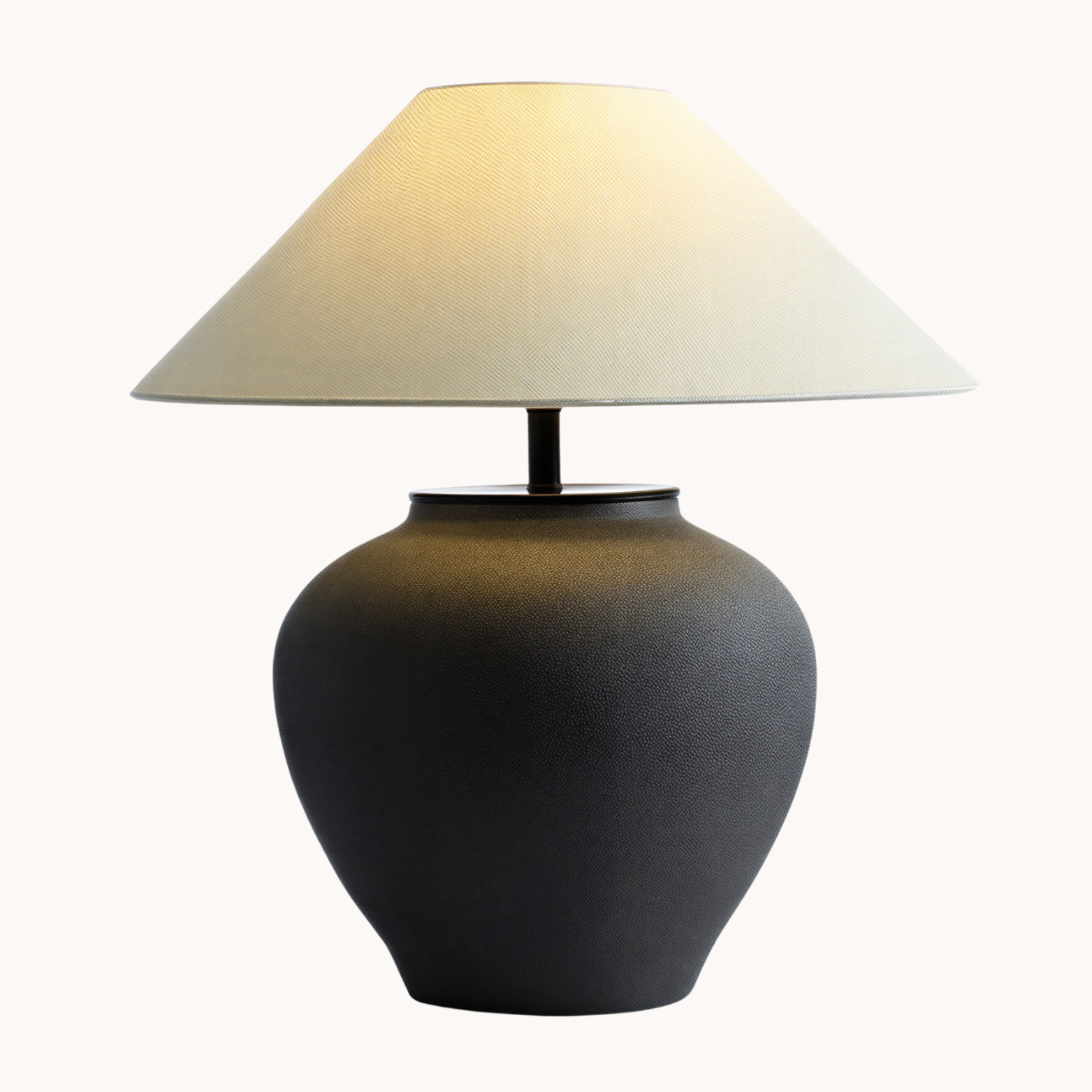 Bordslampa | Keramik med tygskärm