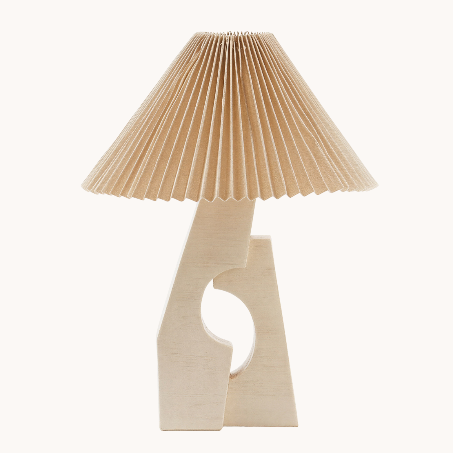 Bordslampa | Trä och tyg