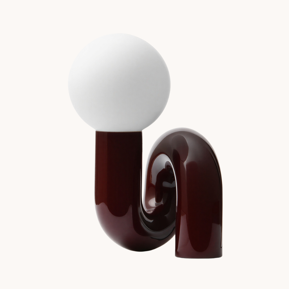 Bordslampa | Resin och frostat glas