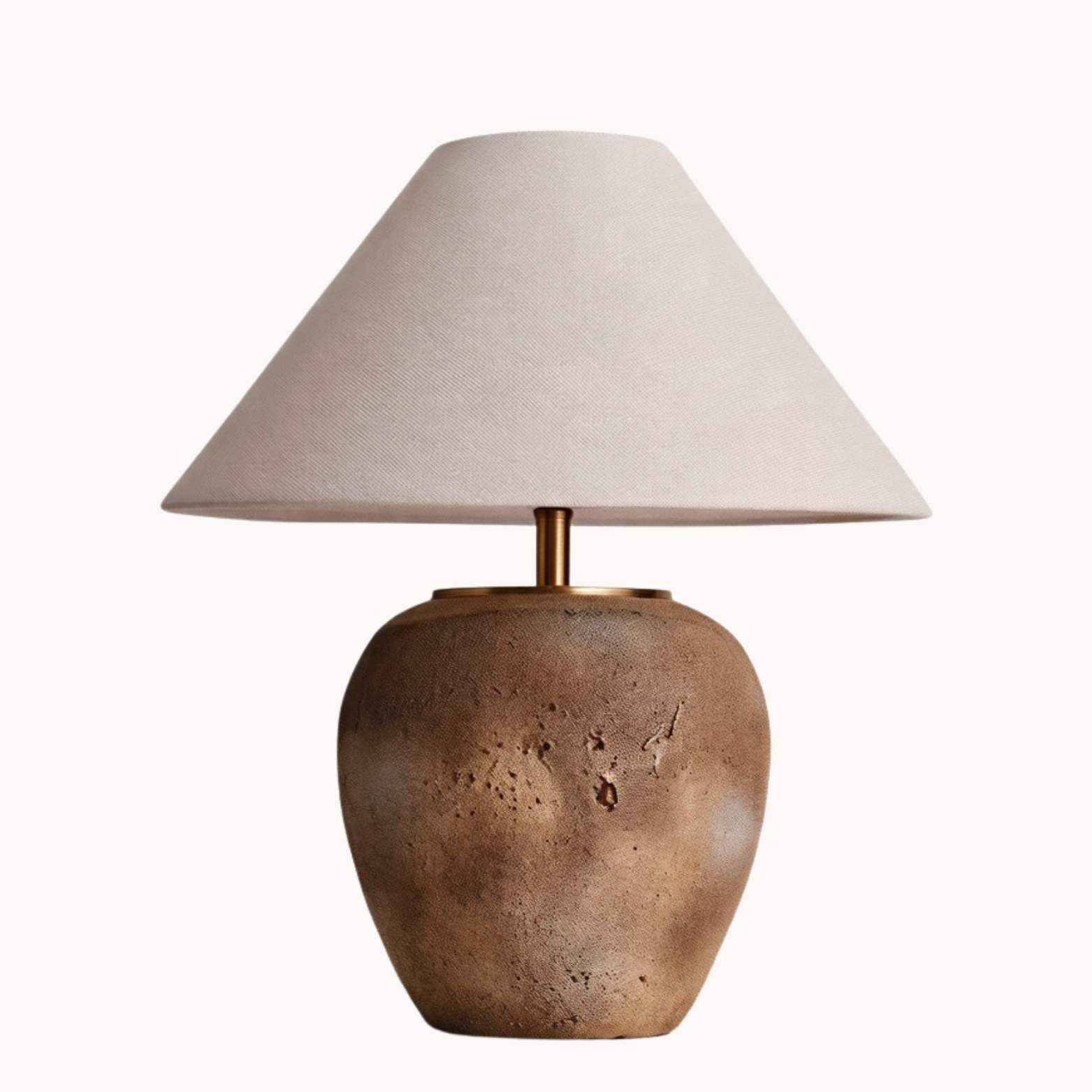 Bordslampa | Keramik och tyg i retrostil